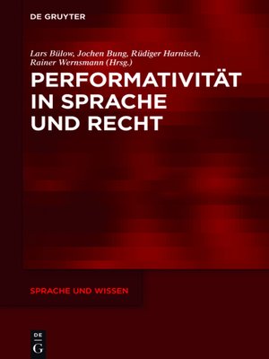 cover image of Performativität in Sprache und Recht